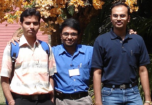 We and sir2.bmp - Vinay, me and Hindol during the Small Scale Plasticity workshop in Feb 2007